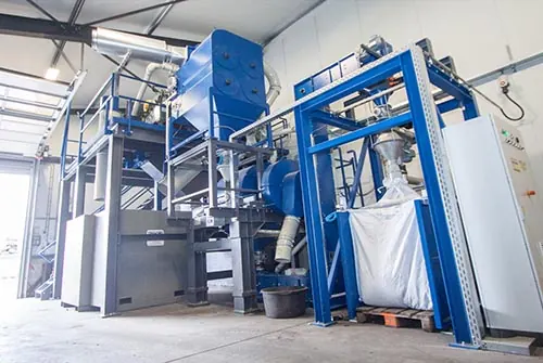 Catalyseurs en cours de traitement chez RKR Recycling
